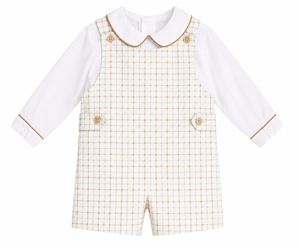 Camel Breeze Plaid Jon Jon Set