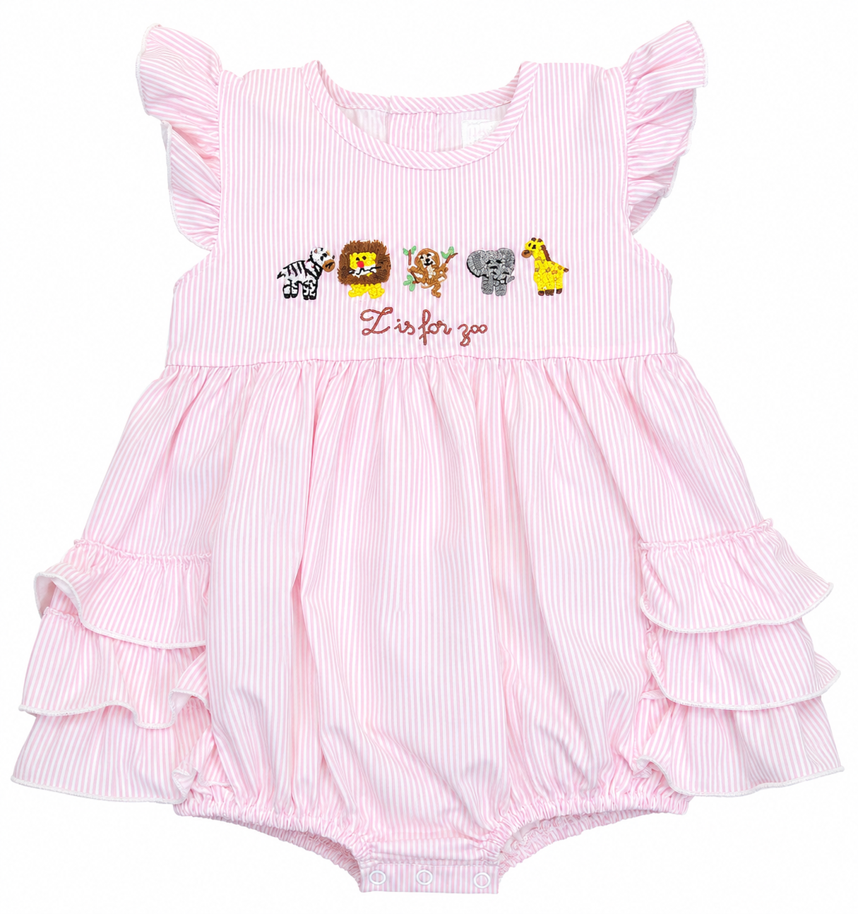 Zoo Animals French Knot Bubble Girls