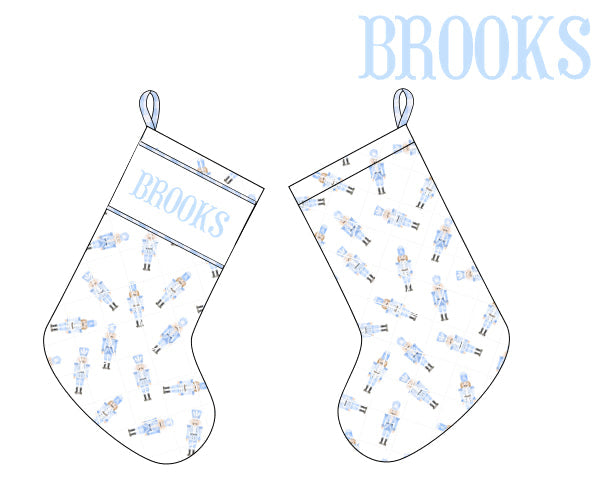 Pre-Order Blue Nutcracker Stocking