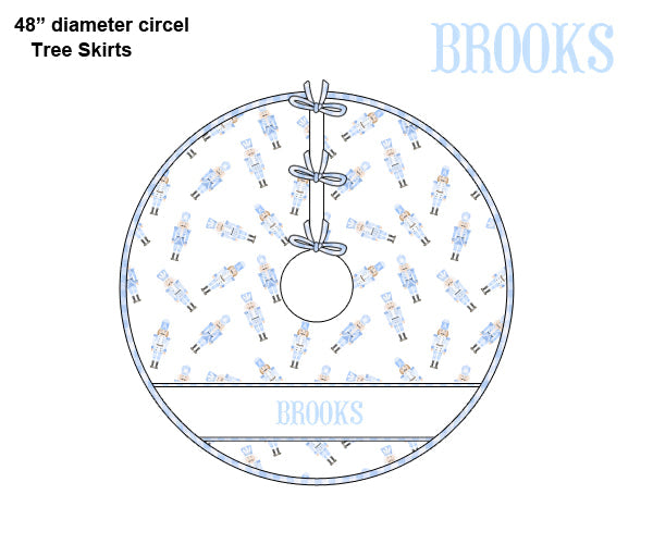 Pre-Order Blue Nutcracker Tree Skirt