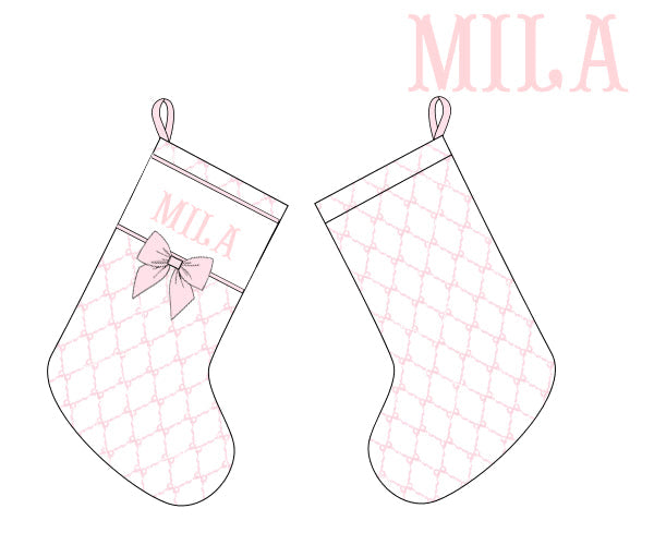 Pre-Order Bow Trellis Stocking