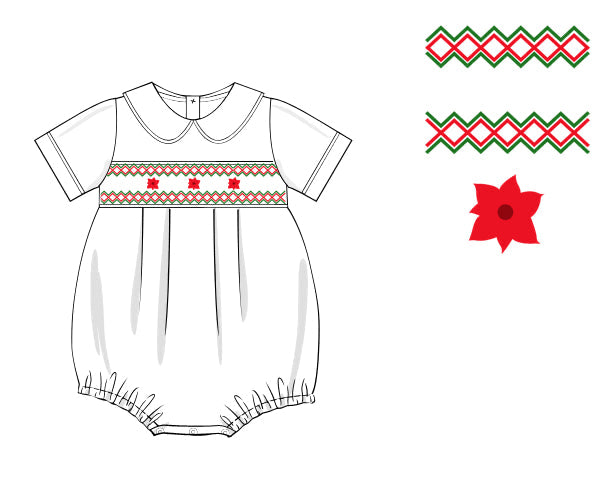 Boys Poinsettia Bubble