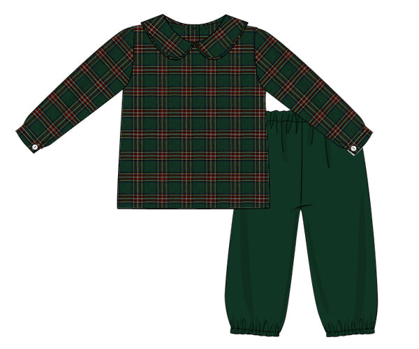 Yuletide Plaid Pant Set Boys