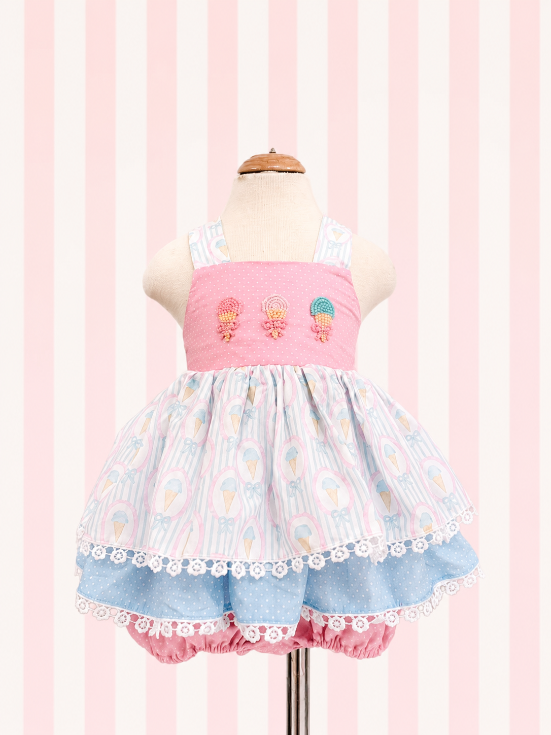 Ice Cream Beaded Skirted Bubble