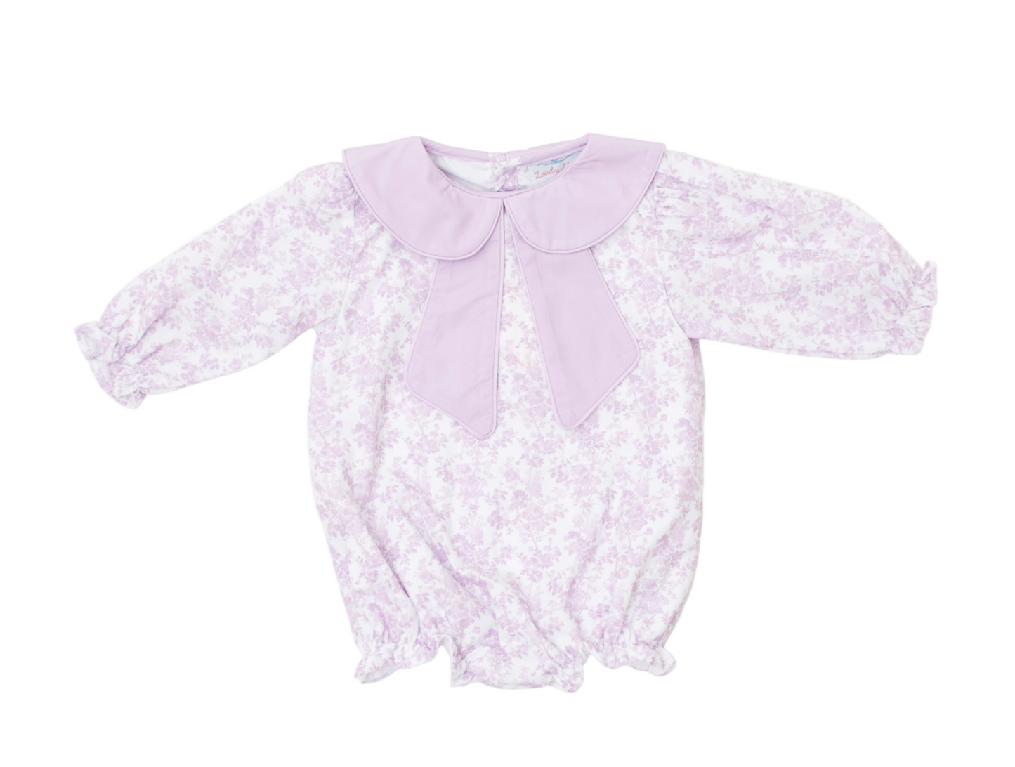 Lavander bubble- hand smocked- baby girl