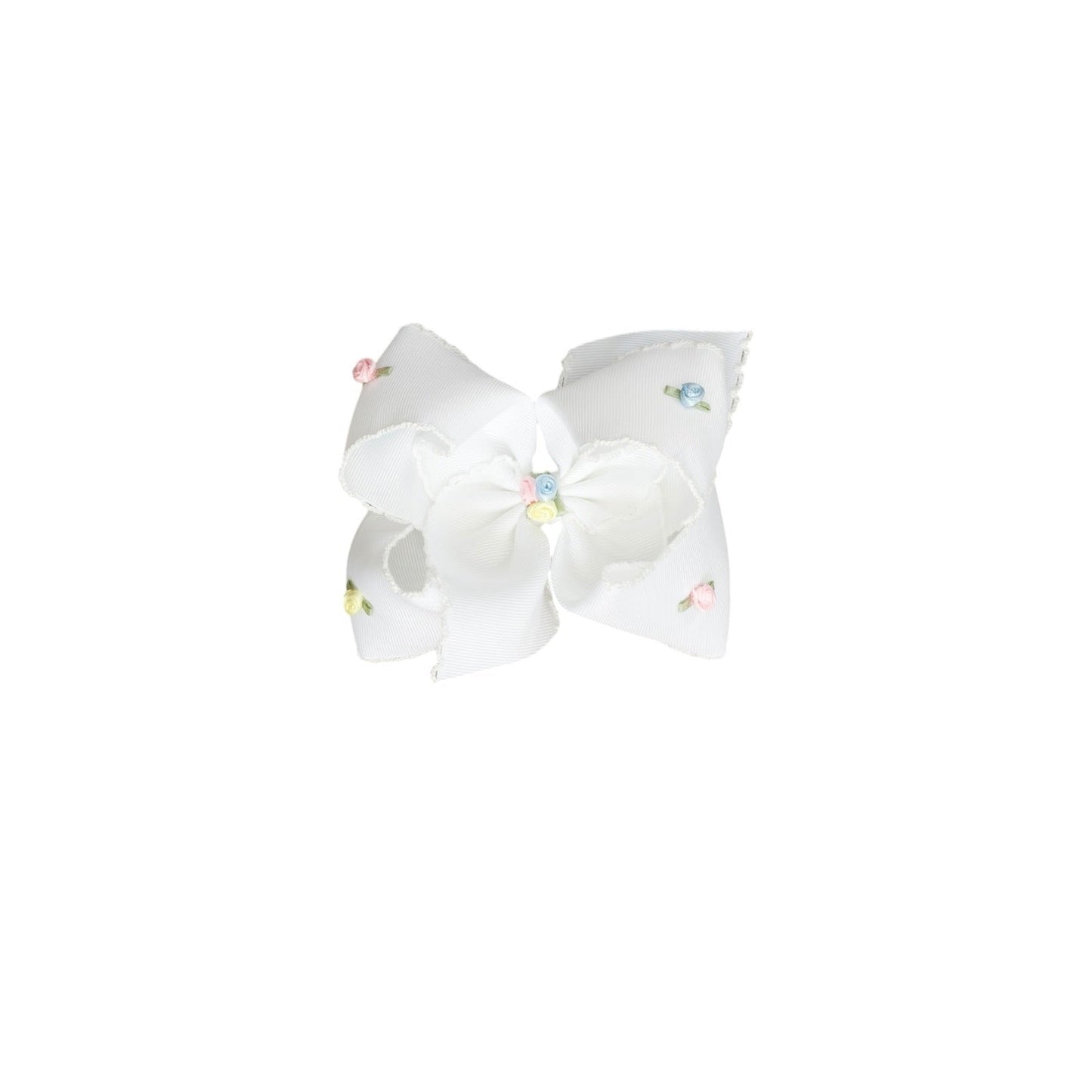 White Floral Bow