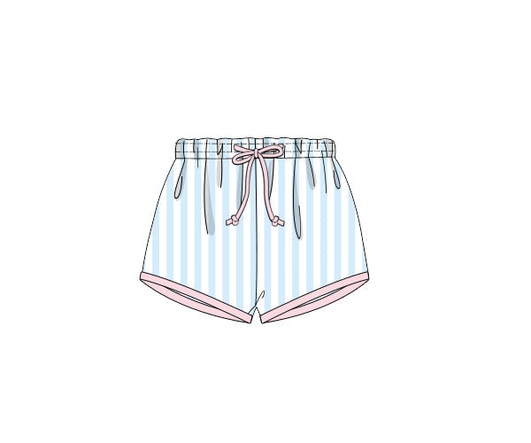 Blue Stripes Swim Trunks