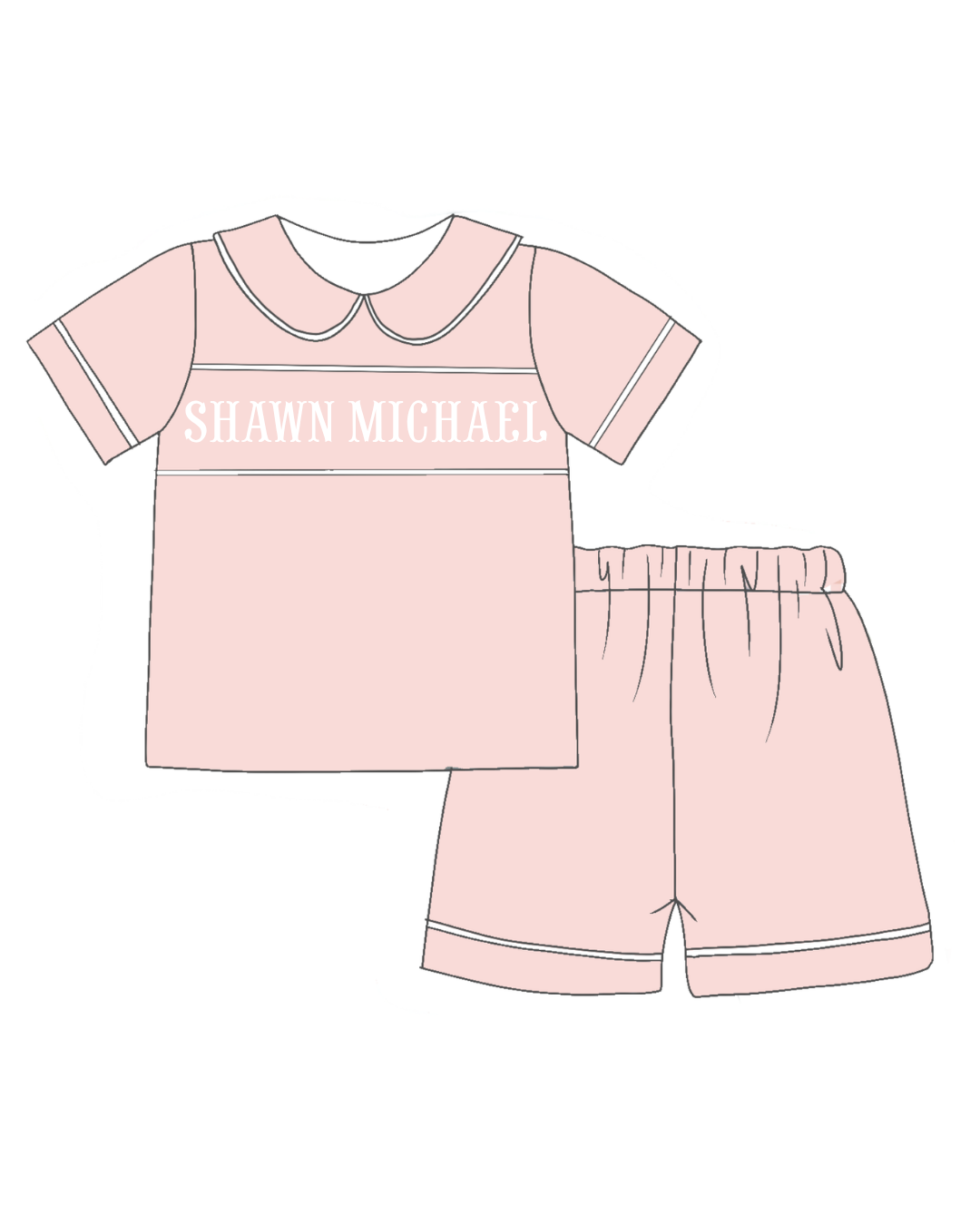 Southern Peach Custom Name Smock