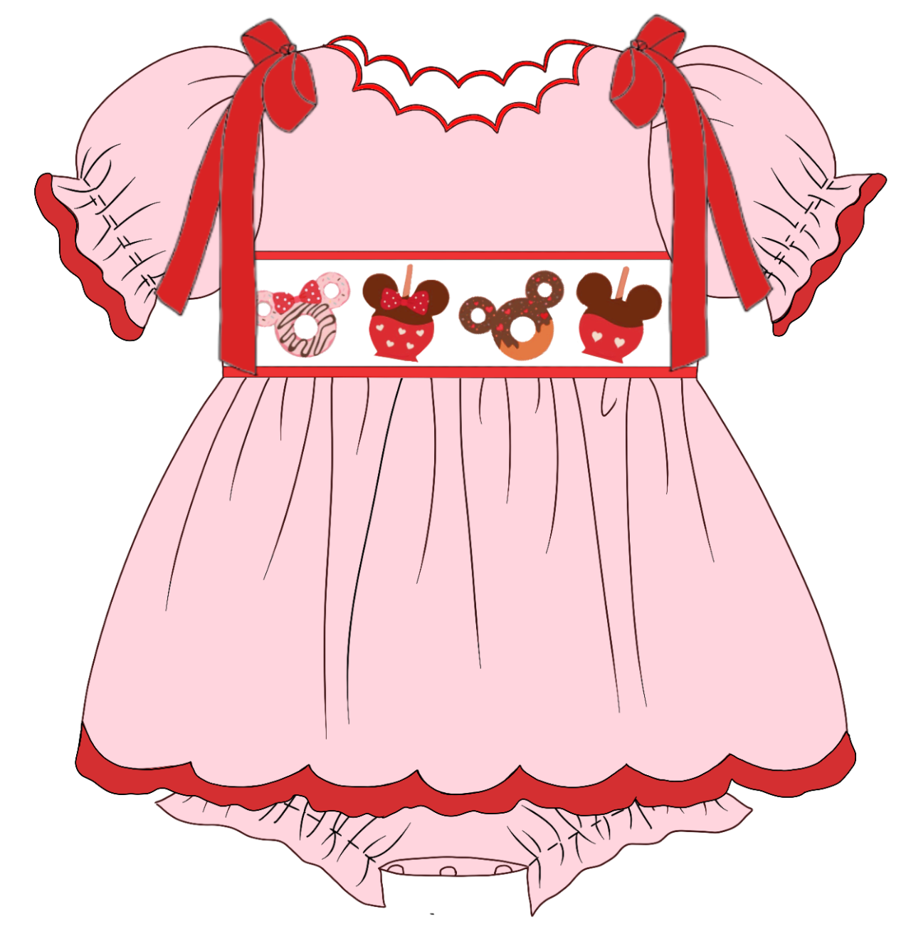 Magical Treats Smocked Skirted Bubble
