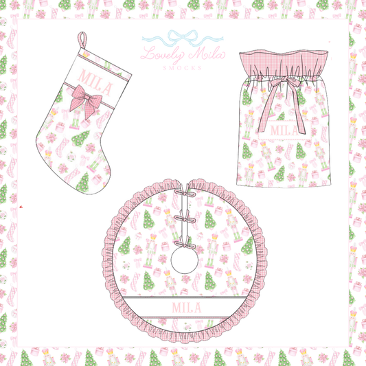 Pink Nutcracker Christmas Accesories