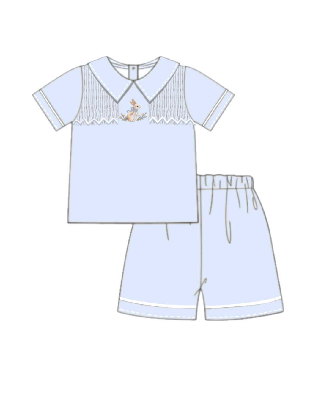 Little Hareloom Smocked Boys Set