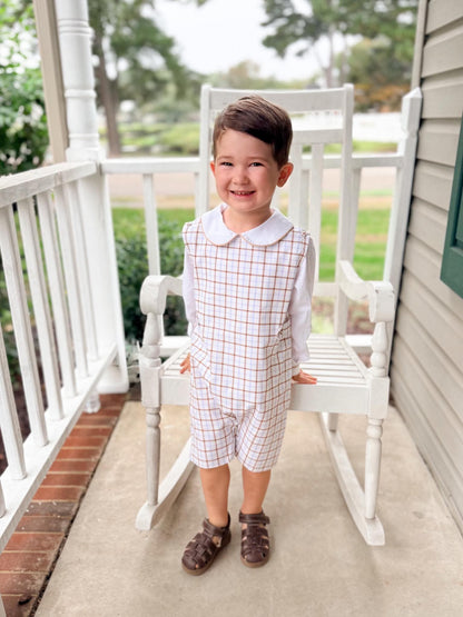 Camel Breeze Plaid Jon Jon Set