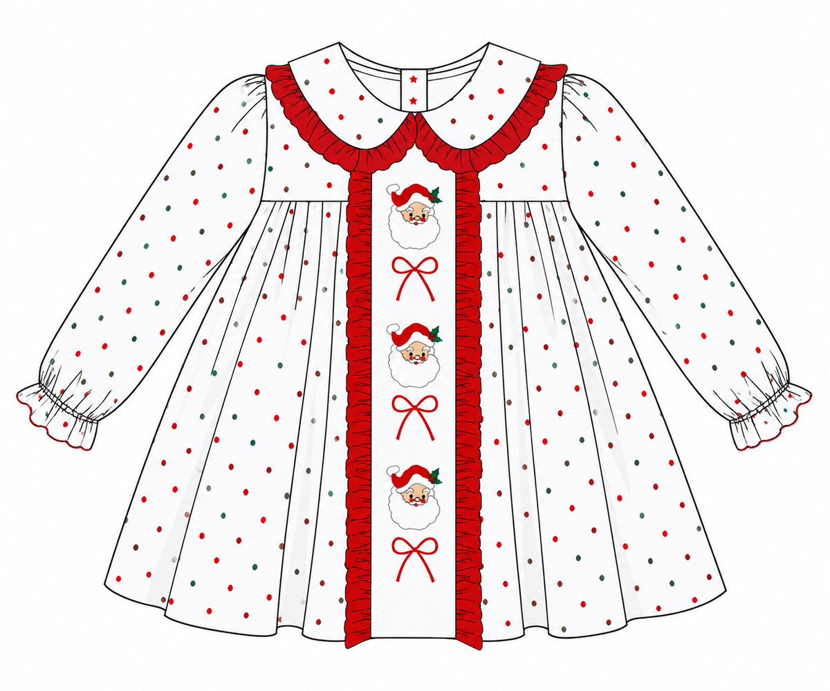 Santa’s Believe Smocked Dress