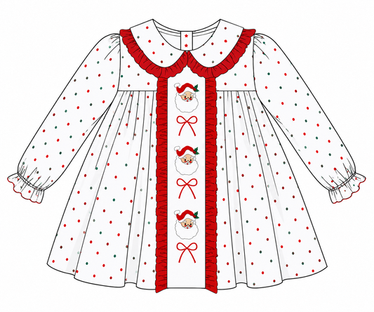 Santa’s Believe Smocked Dress