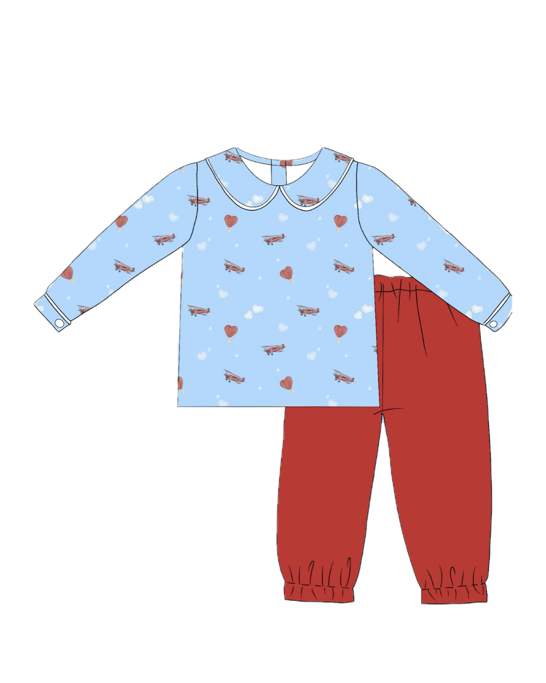 Love Is in the Air Pant Set for Boys