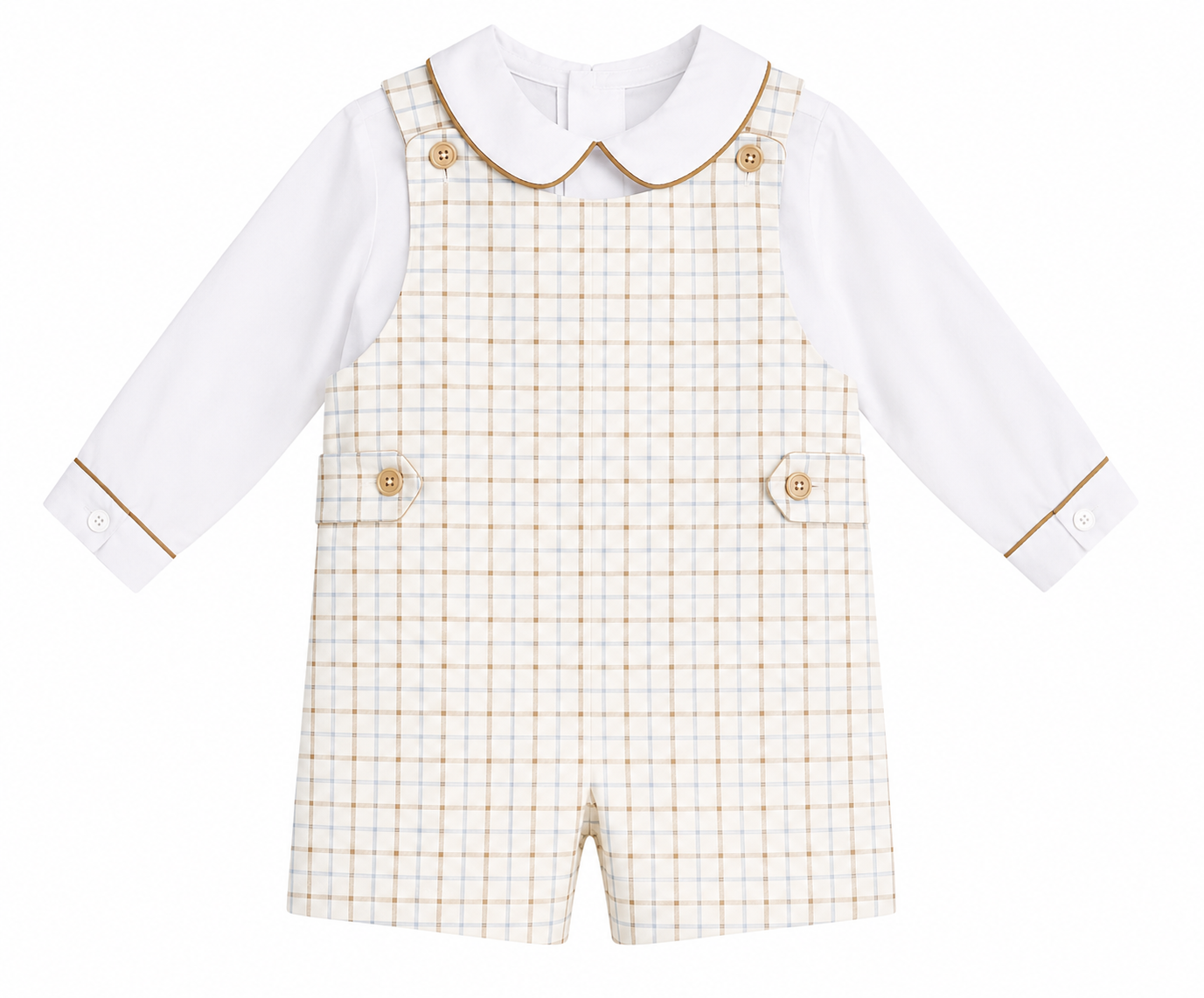 Camel Breeze Plaid Jon Jon Set