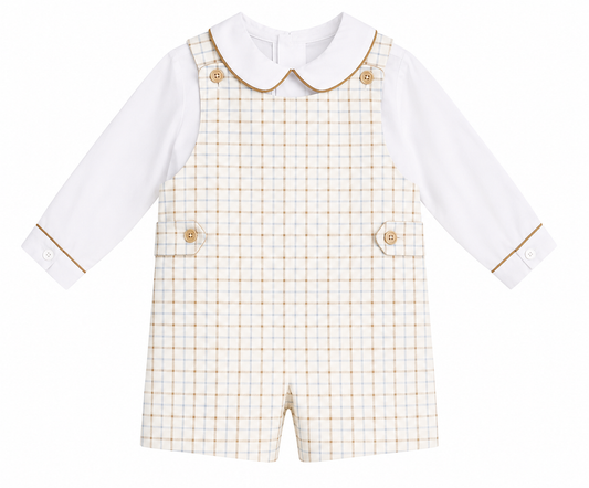 Camel Breeze Plaid Jon Jon Set