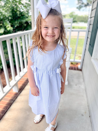 Blue Seersucker Dress