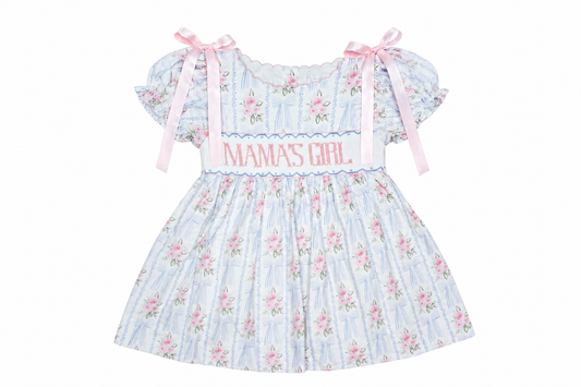 Blushing Bows Mama's Girl Smocked Dress