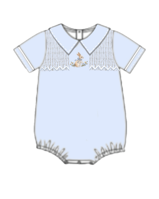 Little Hareloom Smocked Boys Bubble
