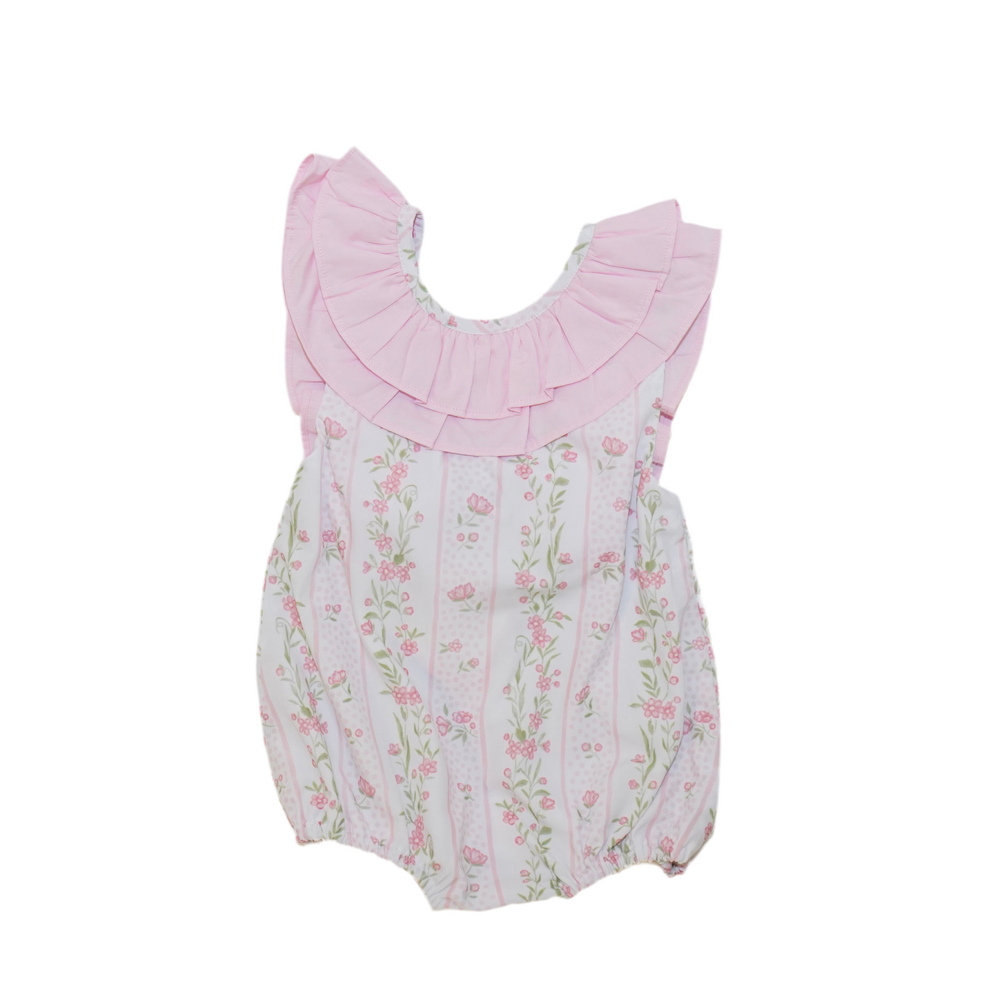 Pink Floral Stripes Bubble