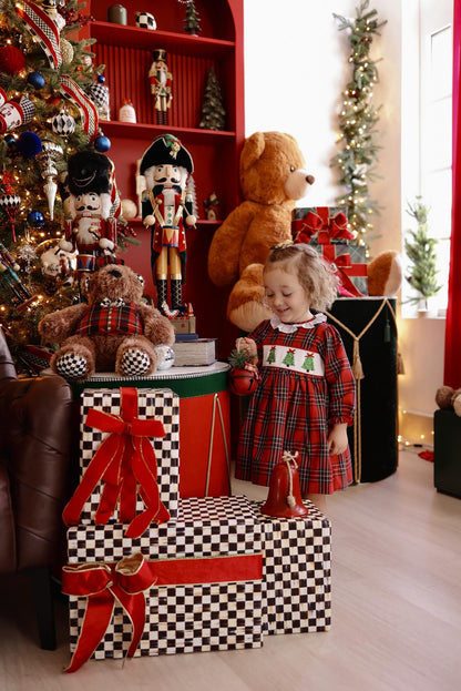 Christmas Tree Smocked Diaper Set