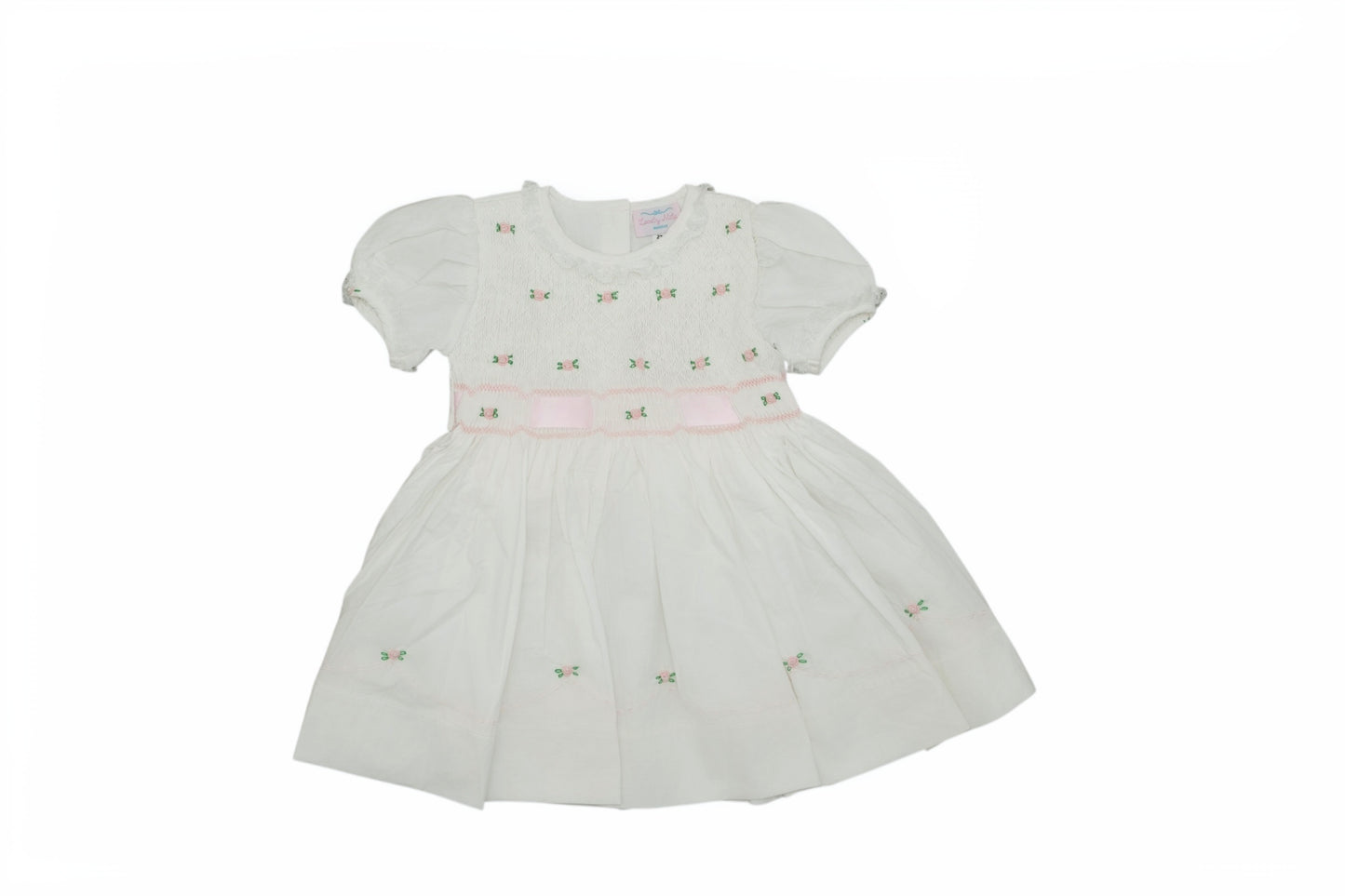 Hand Smocked Rosettes Dress