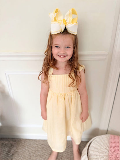 Yellow Seersucker Dress