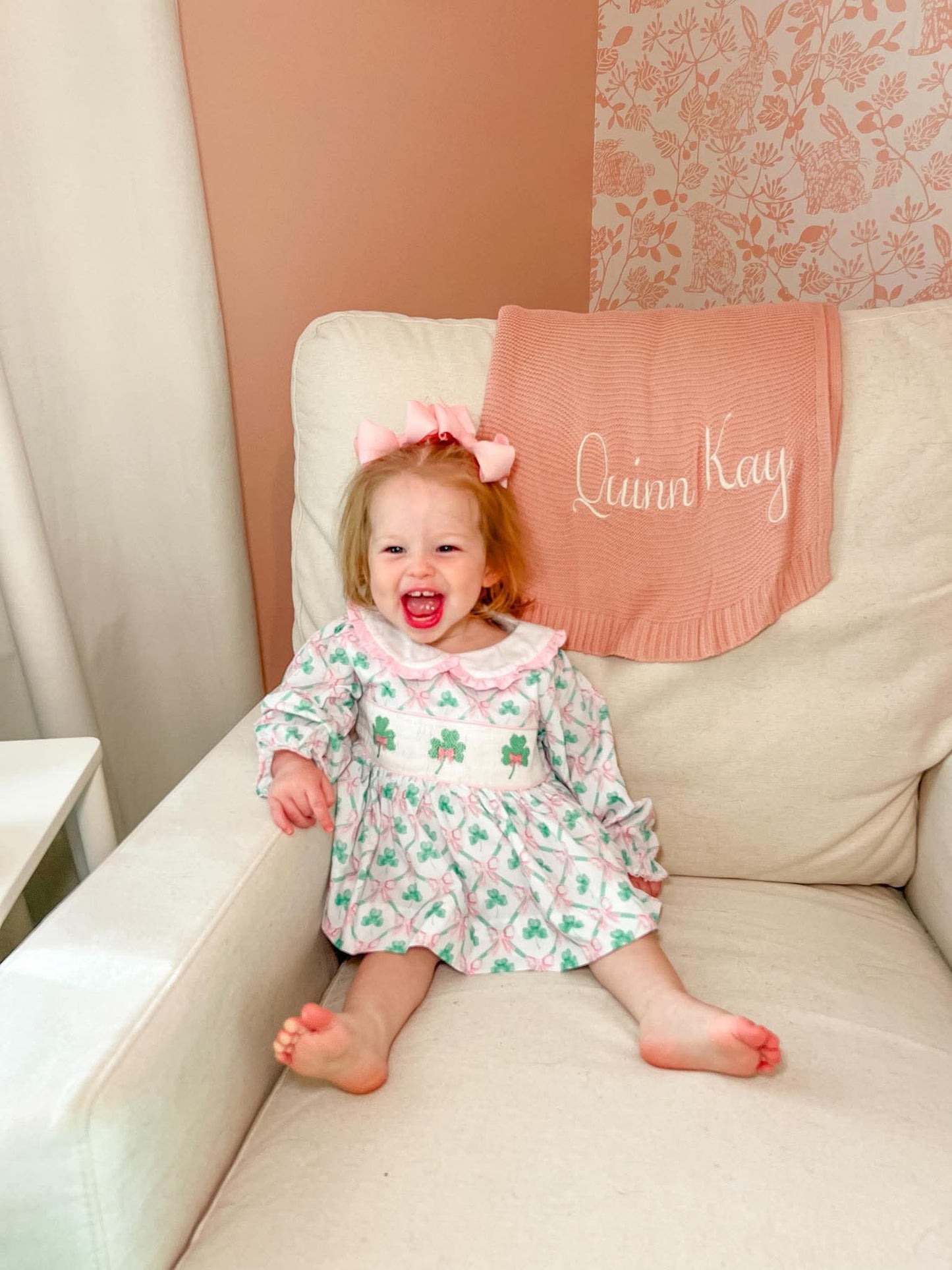 Smocked Lucky Charm Diaper Set