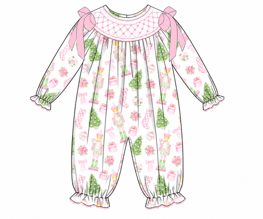 Pink Nutcracker Romper