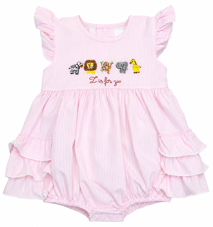 Zoo Animals French Knot Bubble Girls