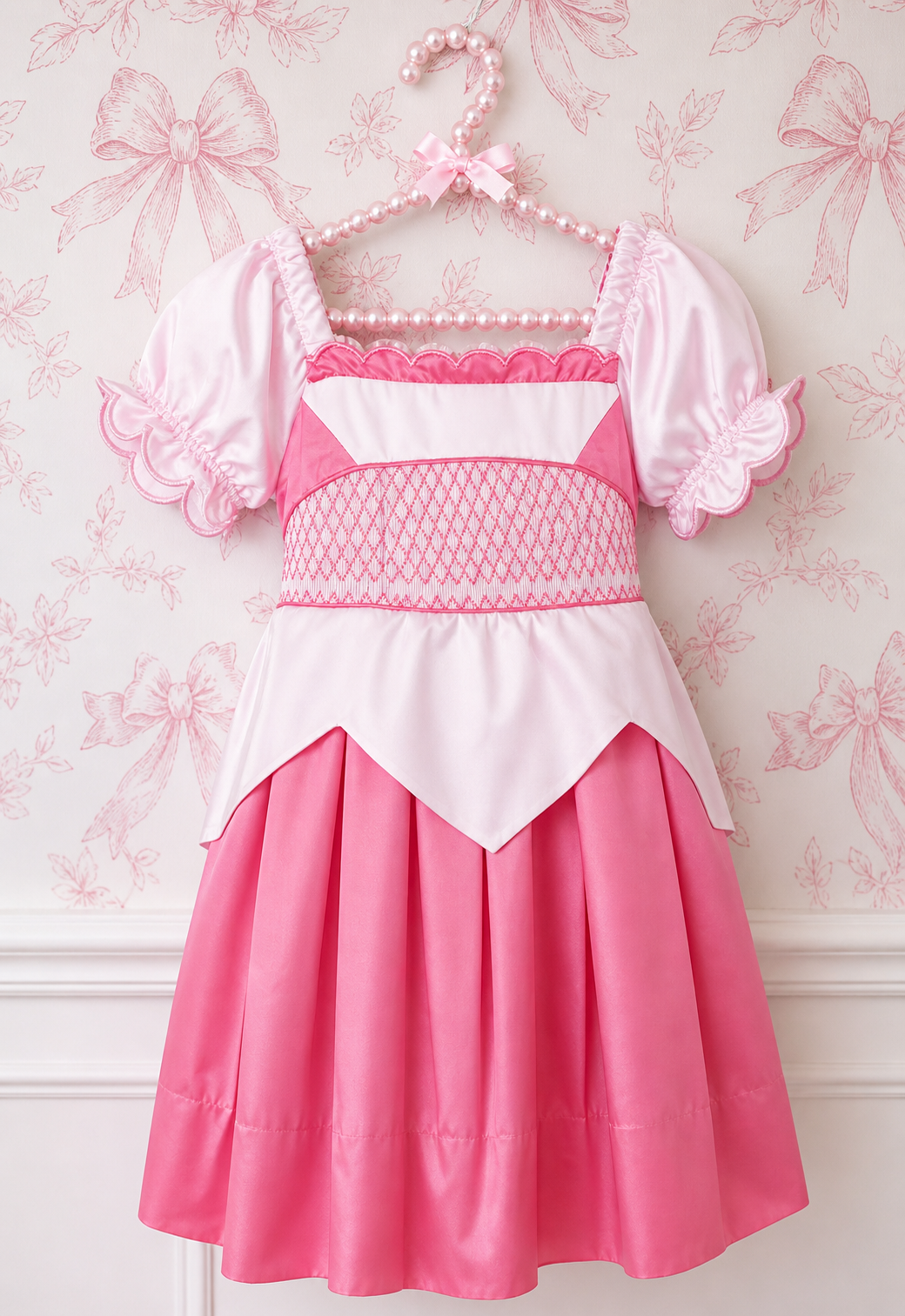 Smocked Pink Princess Dress