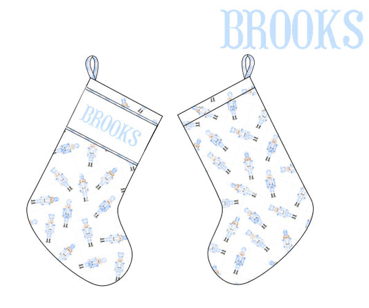 Pre-Order Blue Nutcracker Stocking