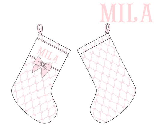 Pre-Order Bow Trellis Stocking