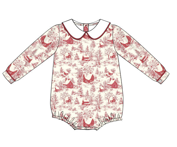 Pre-Order Boys Christmas Toile Bubble