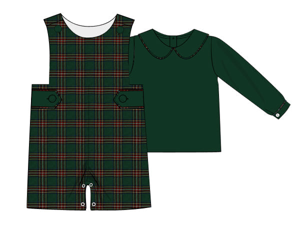 Yuletide Plaid Jon Jon Set
