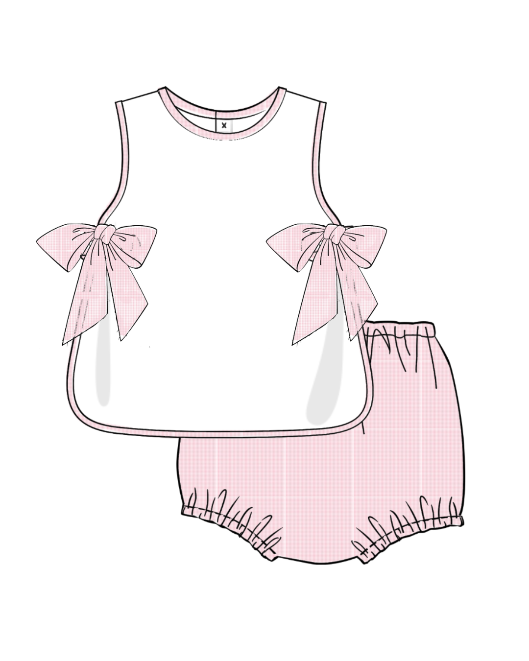 Girls Gingham Apron Set