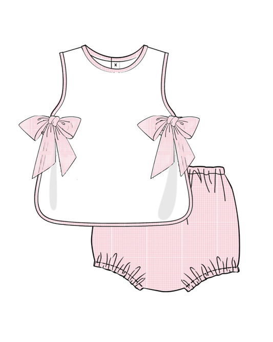 Girls Gingham Apron Set