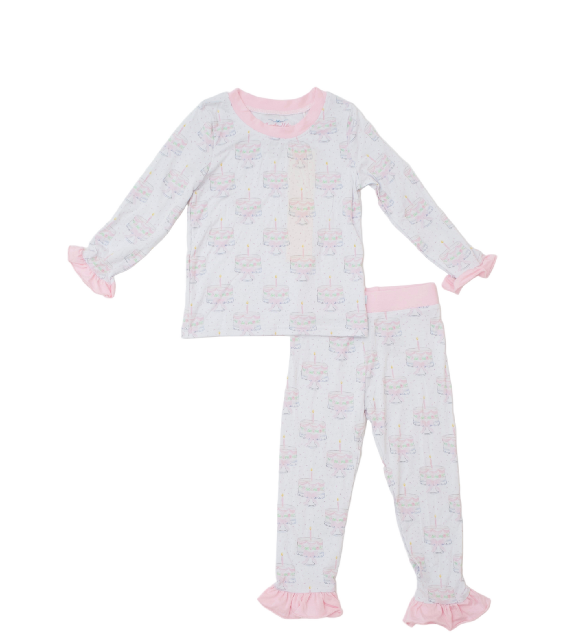 Birthday cake bamboo pajama for girls