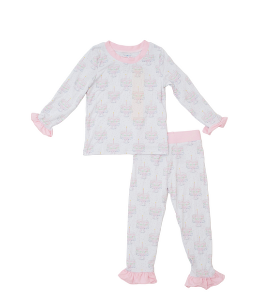 Birthday cake bamboo pajama for girls