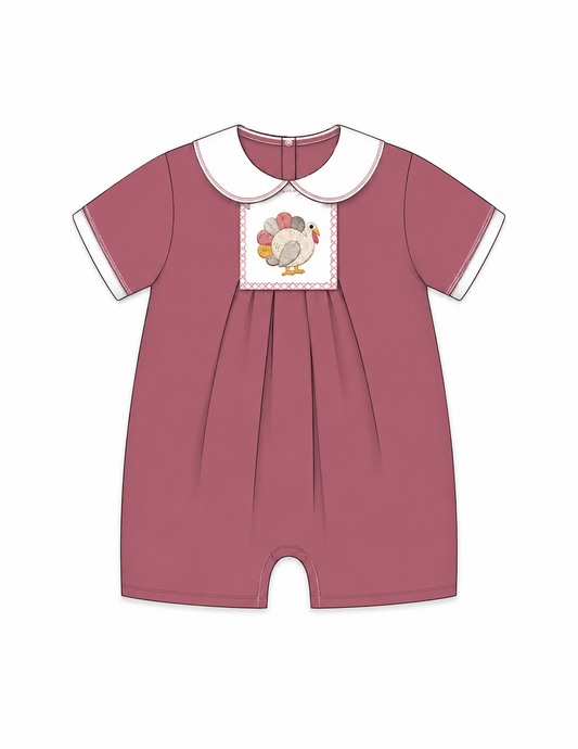 Turkey Time Smocked Romper