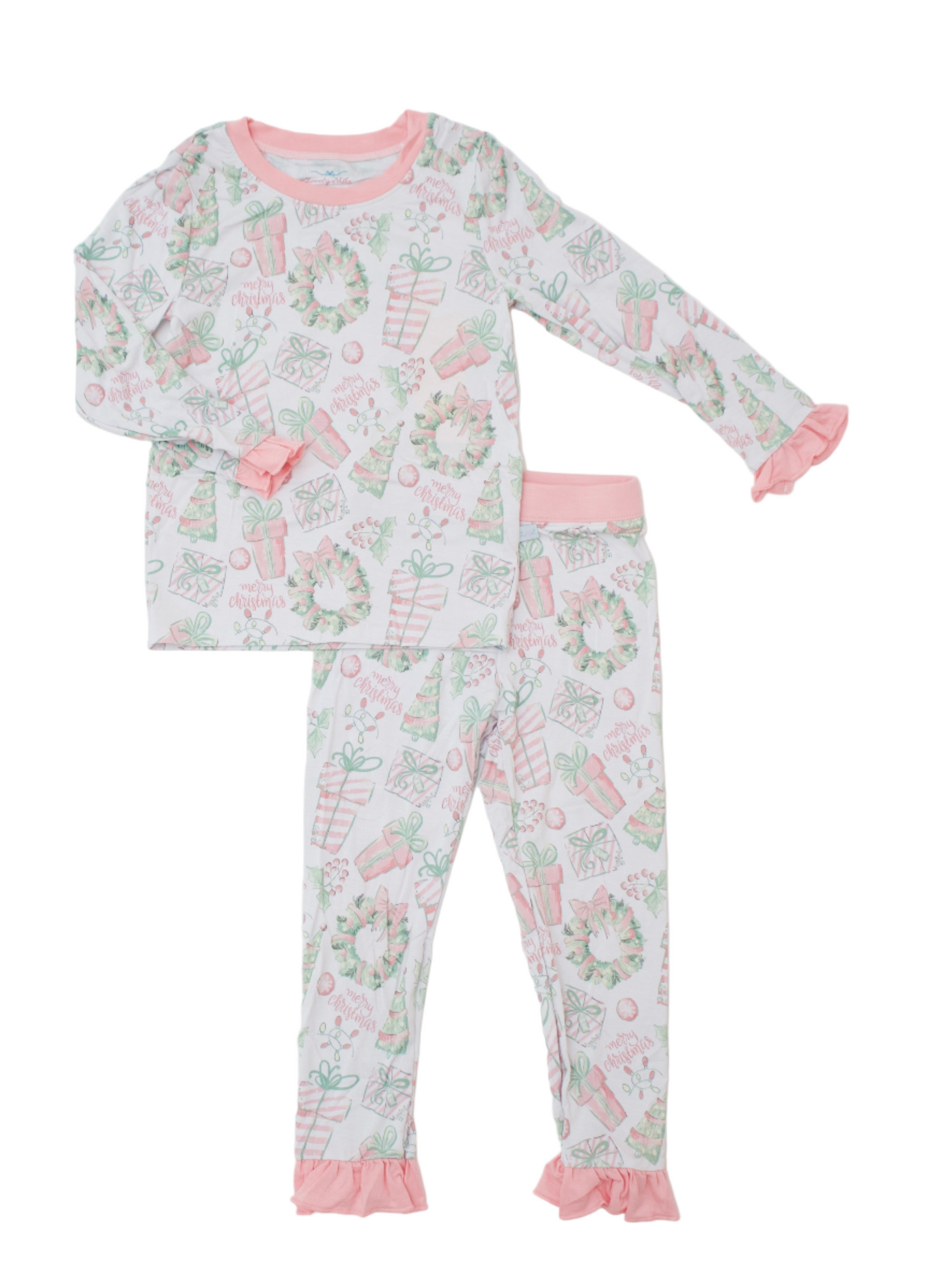 Christmas bamboo pajamas for girls