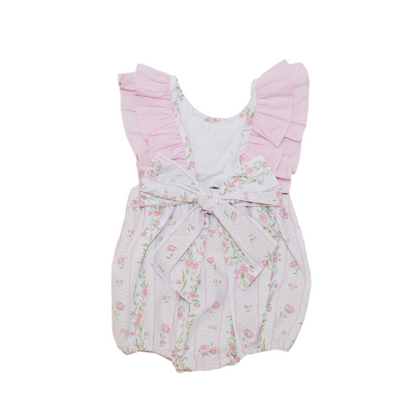 Pink Floral Stripes Bubble