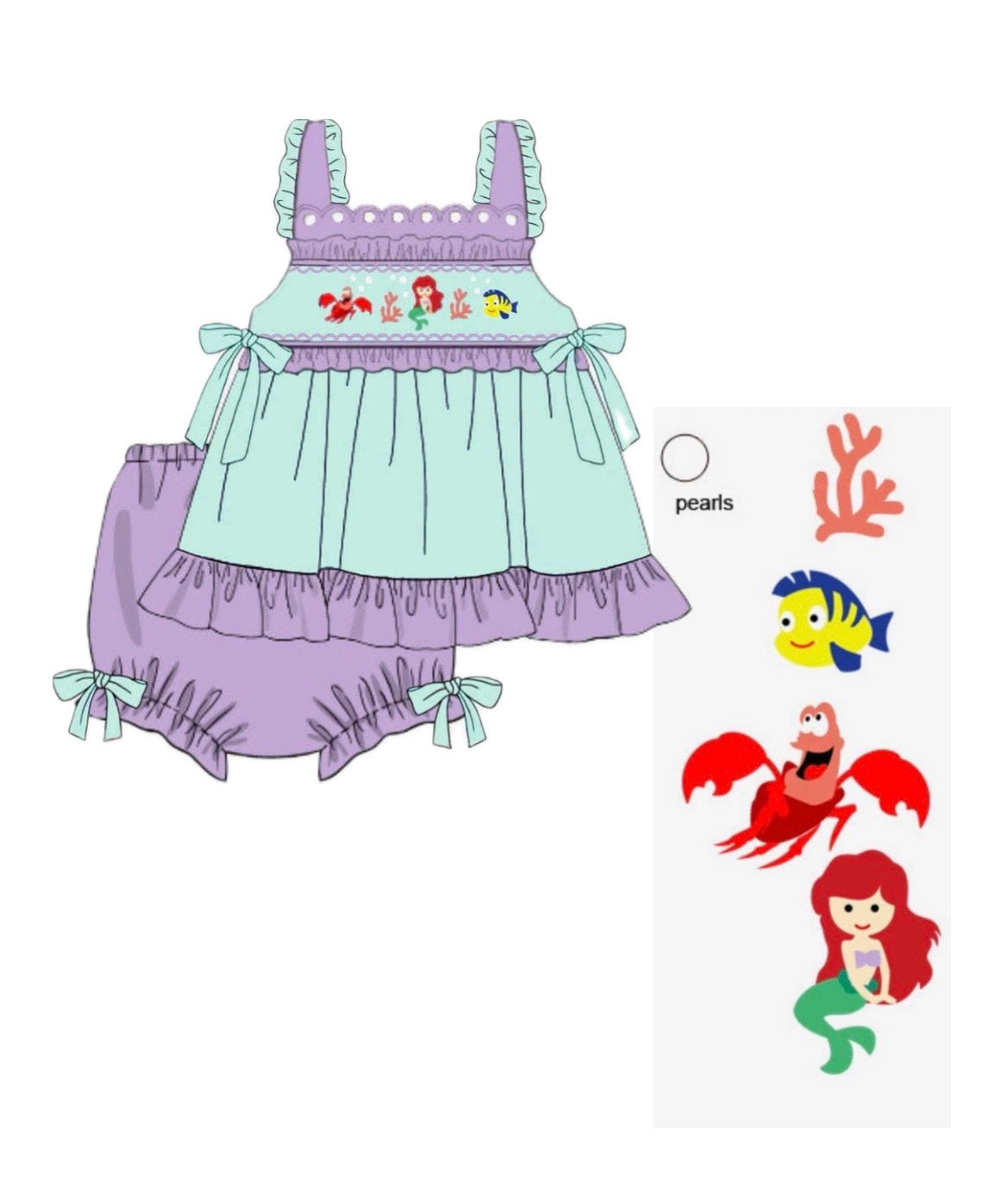 Under the Sea Smocked Diaper Set