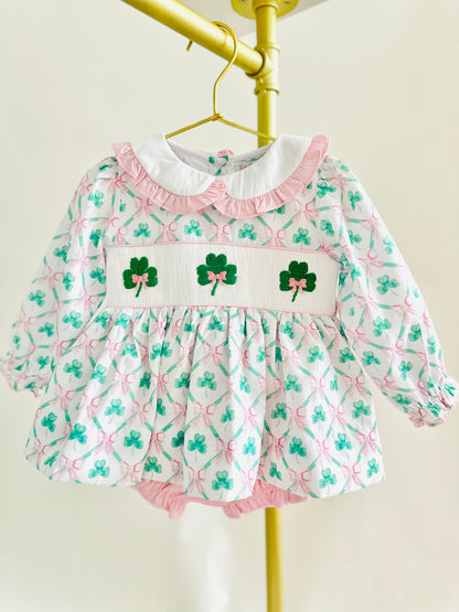 Smocked Lucky Charm Diaper Set