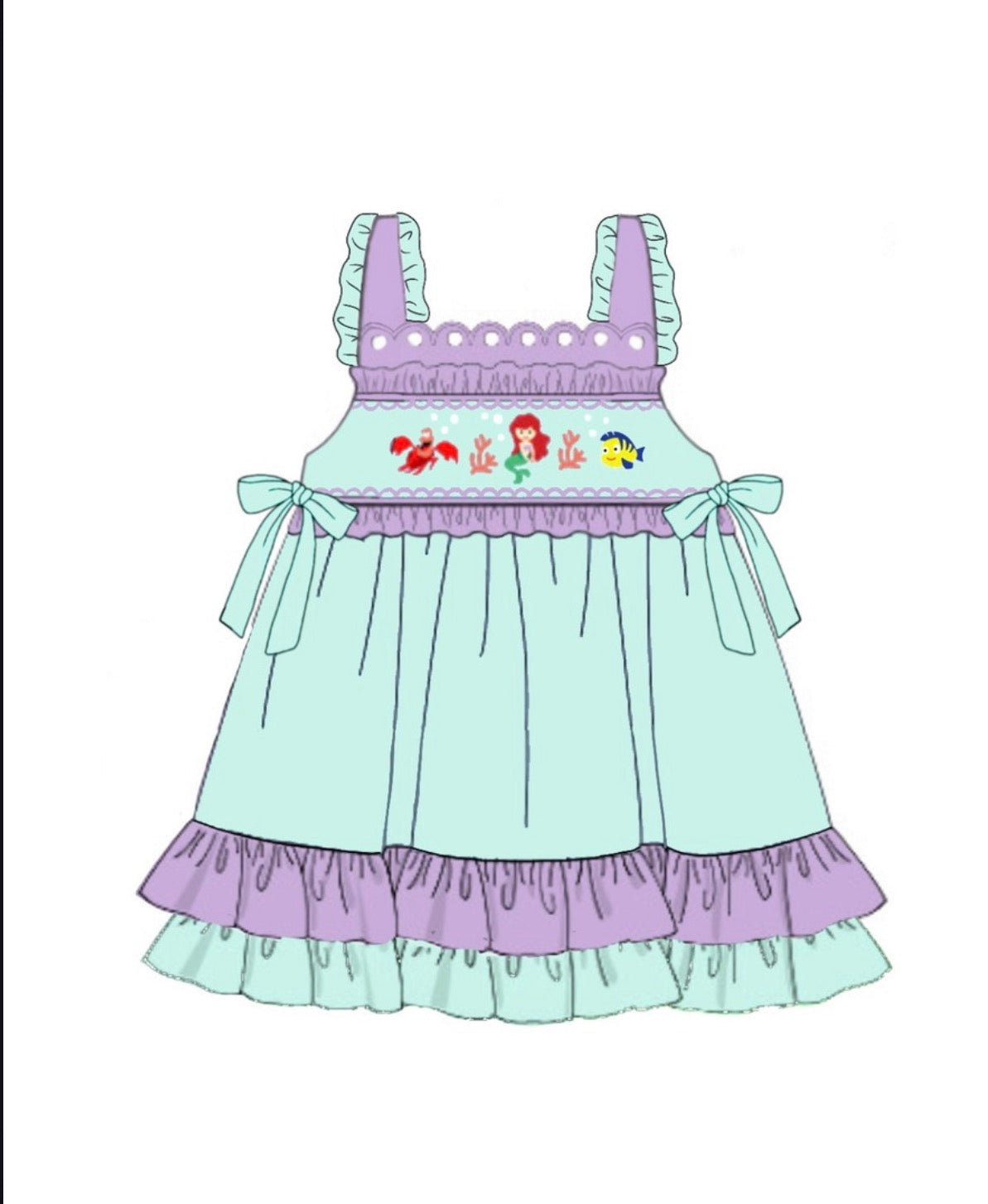 Under the Sea Smocked Dress