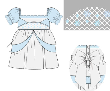 Smocked Ice Princess Dress