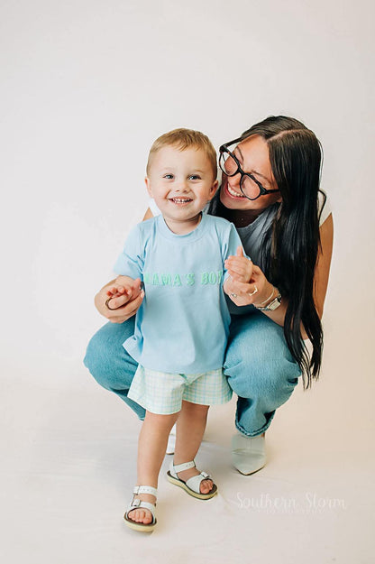 French Knot Mama’s Boy Short Set