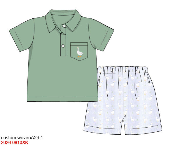 Silly Goose Boys Short Set