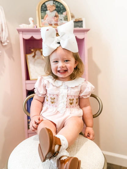 Teddy  Smocked Bubble
